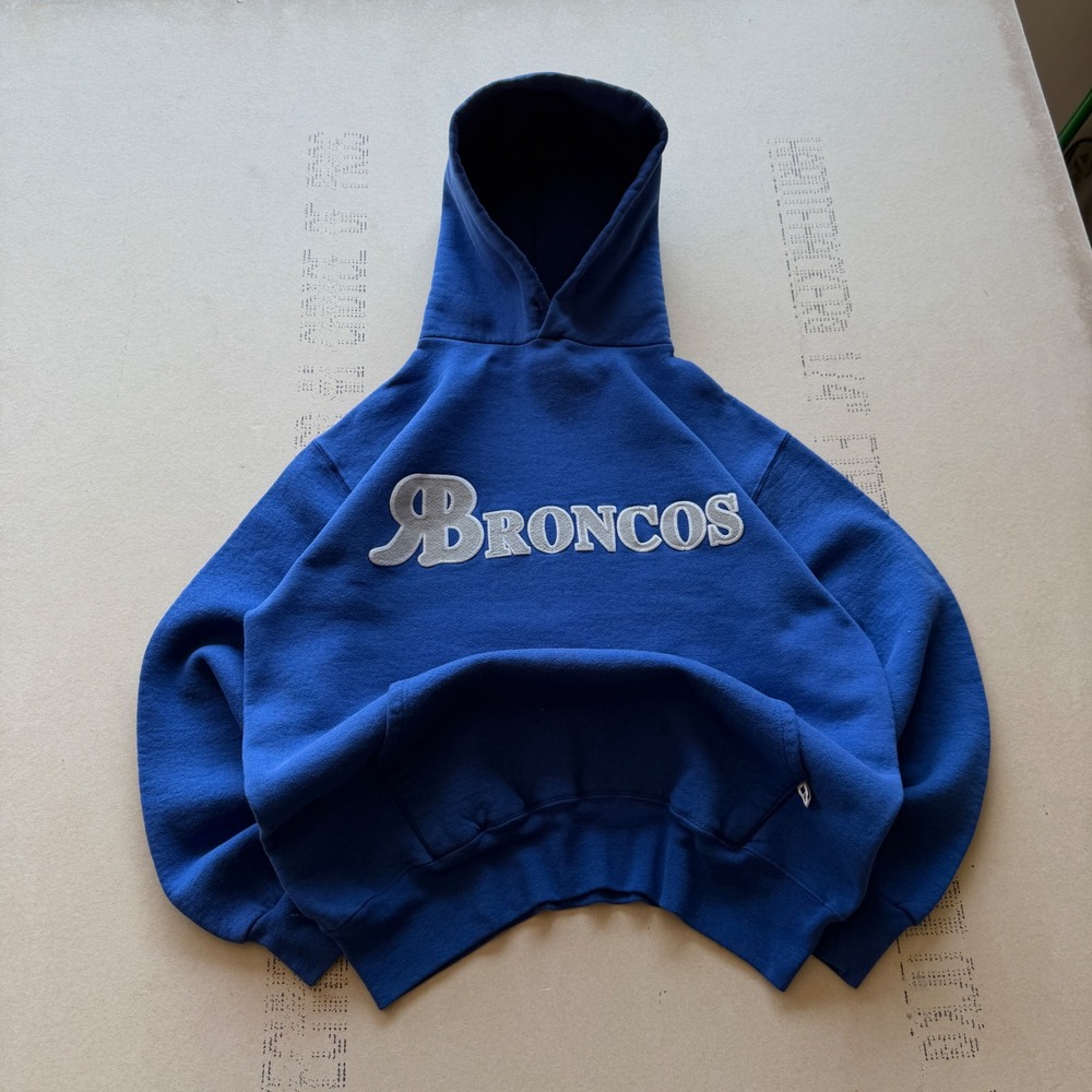 Vintage 90s Rare Russell Athletic Broncos Hoodie